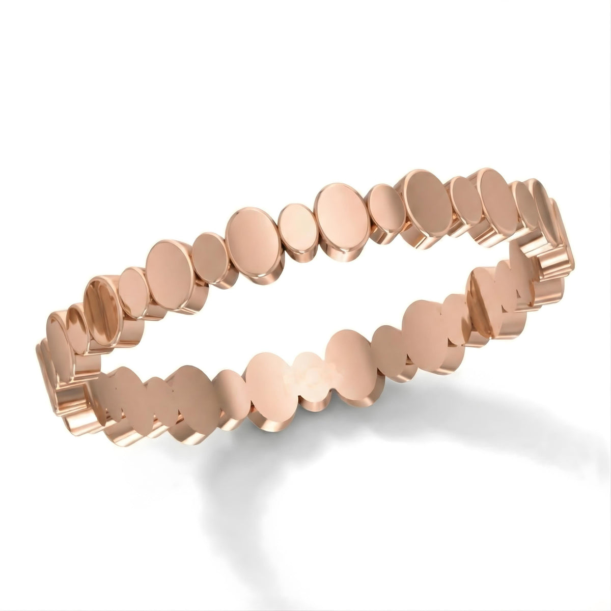 14k rose gold beaded ring
