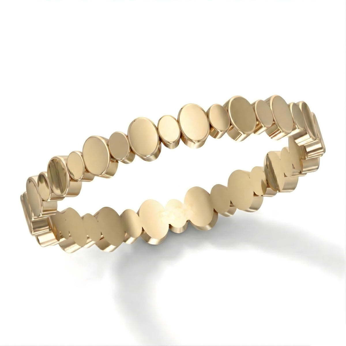 14k yellow gold beaded ring