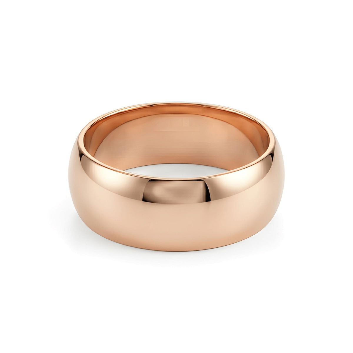 14k rose gold dome band