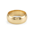 14k yellow gold dome band
