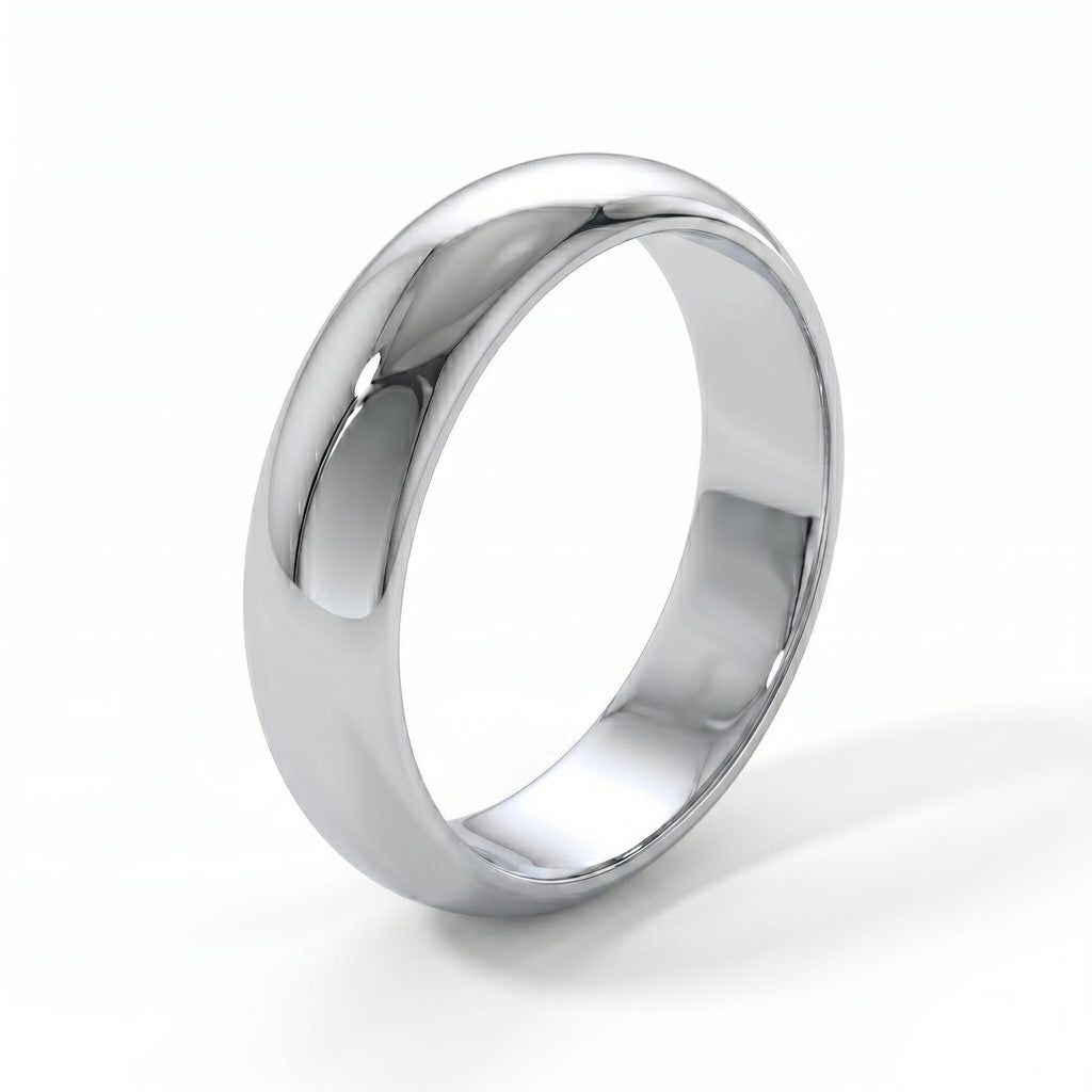 White gold 4mm dome band