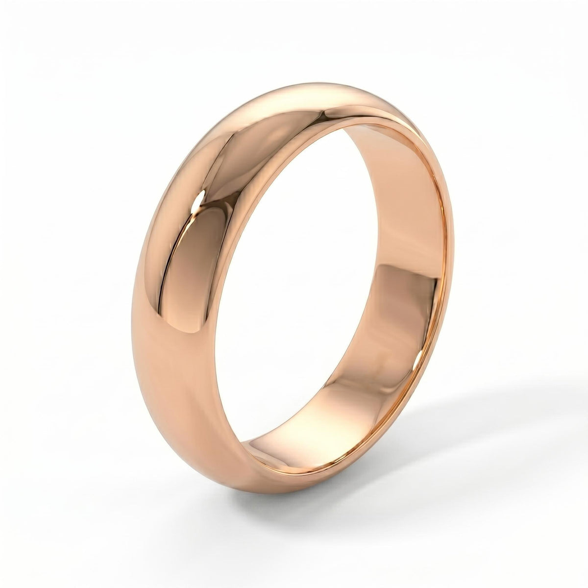 Rose gold 4mm dome band
