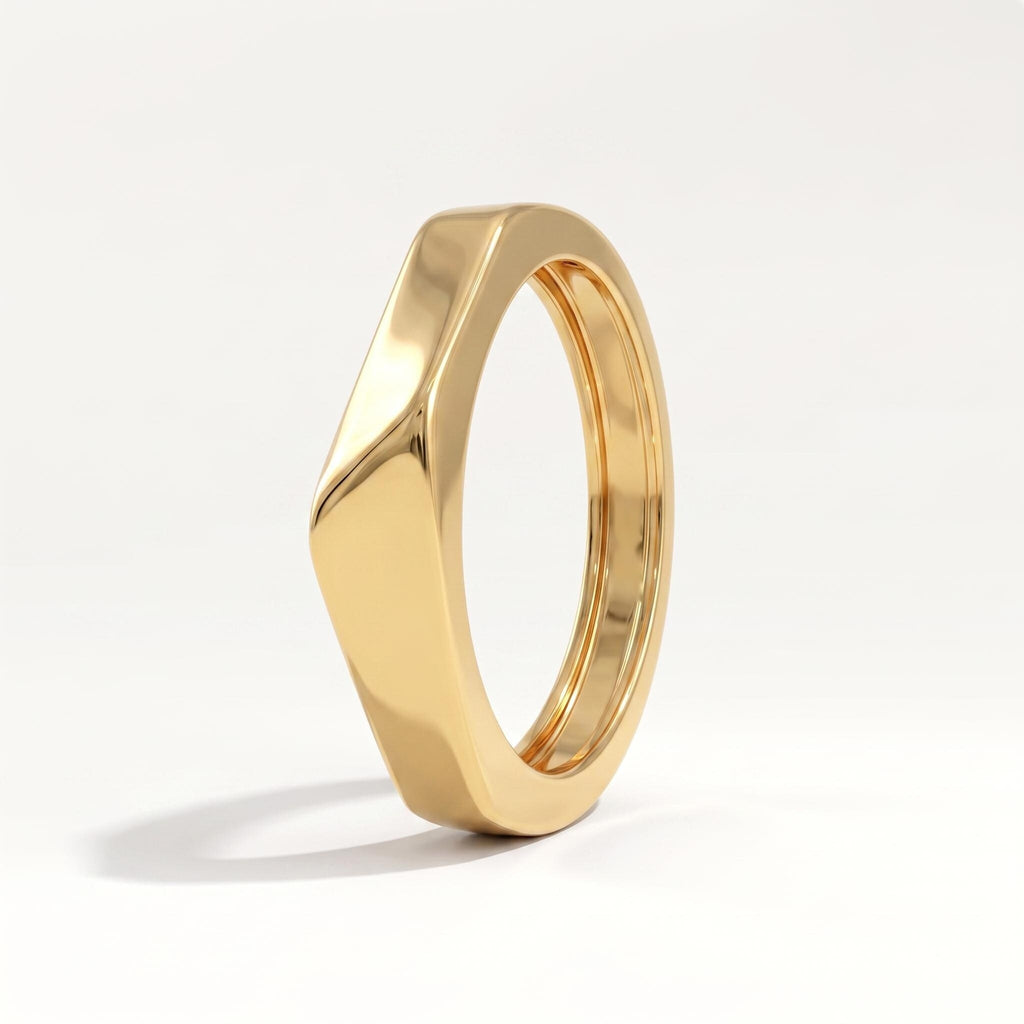 14k yellow gold edge ring