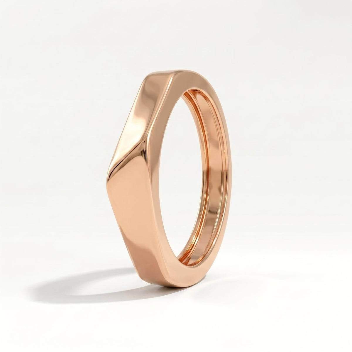 14k rose gold edge ring