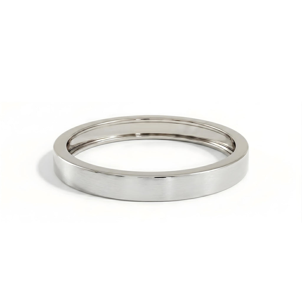White gold 2mm flat band