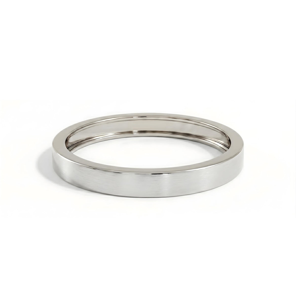 White gold 2mm flat band