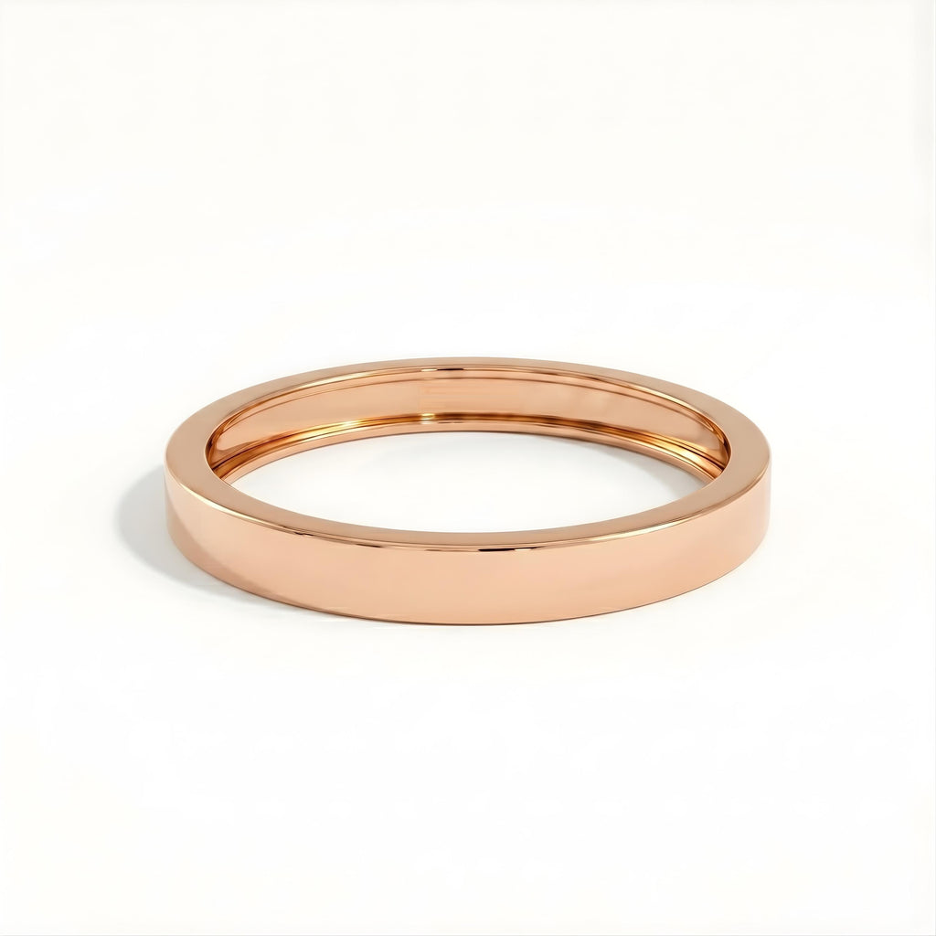 Rose gold 2mm flat band