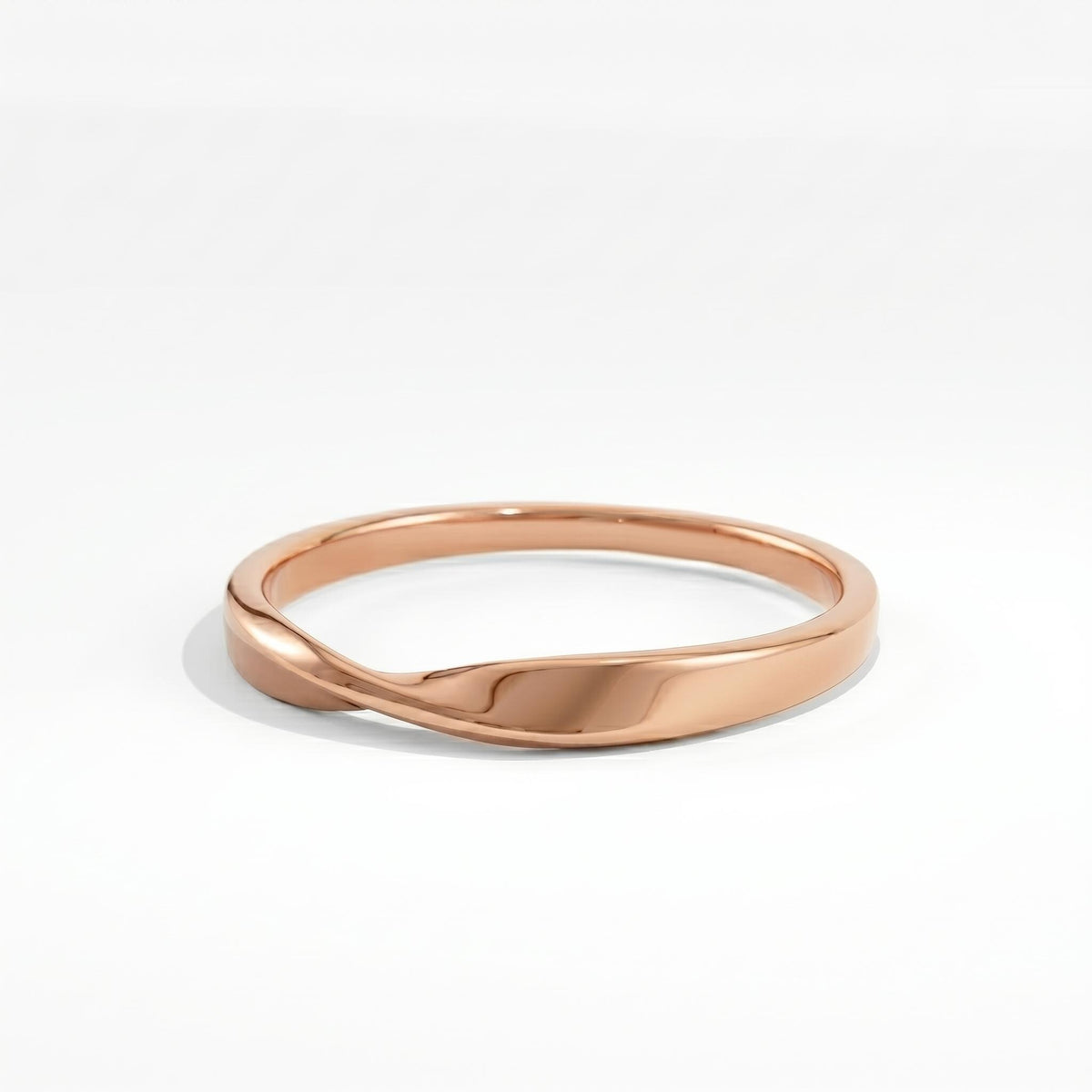 Rose gold Mobius twist band