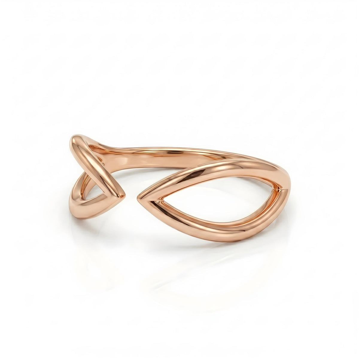 14k rose gold open ring