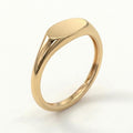 14k yellow gold oval signet ring