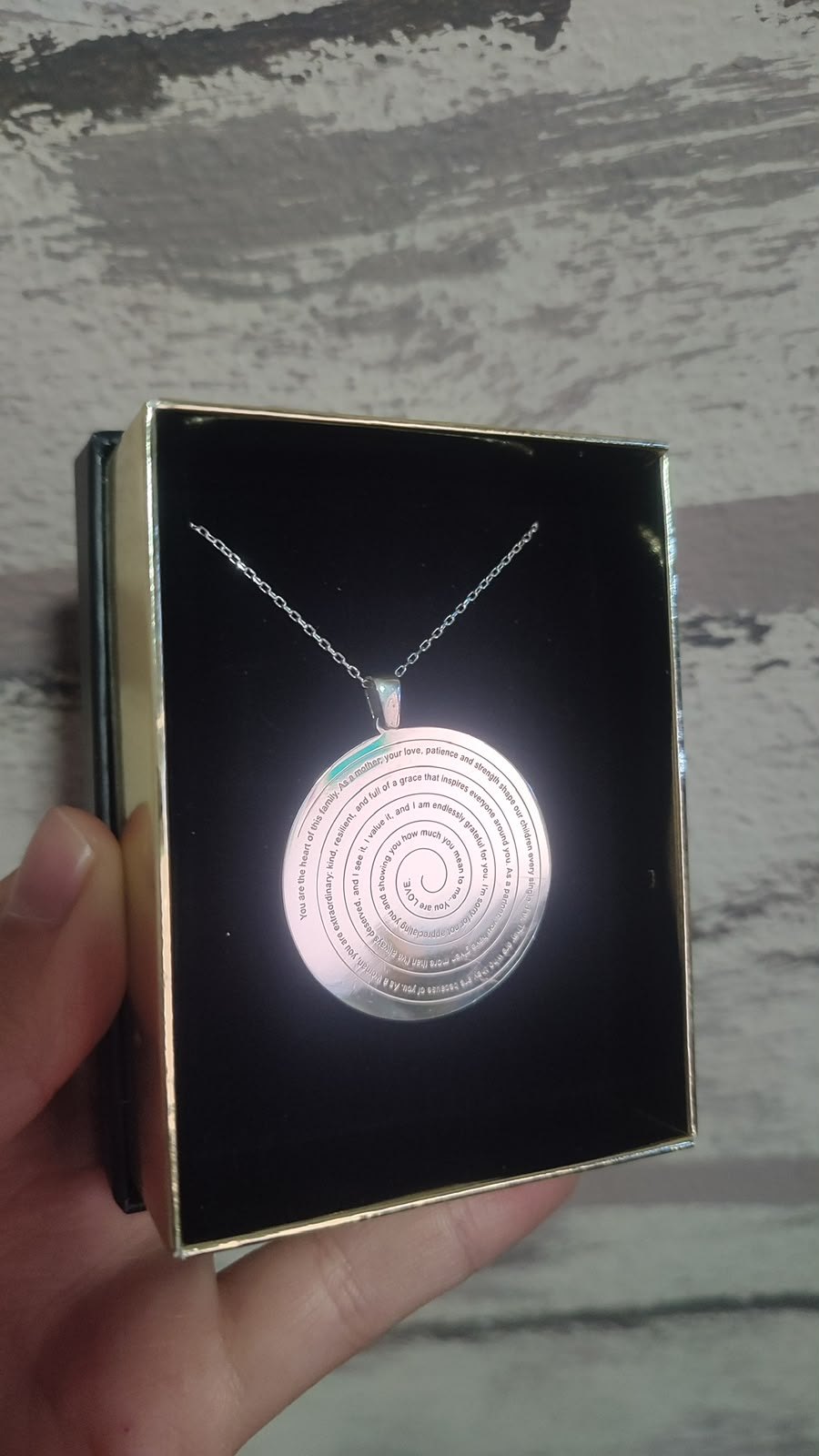 Personal spiral letter necklace