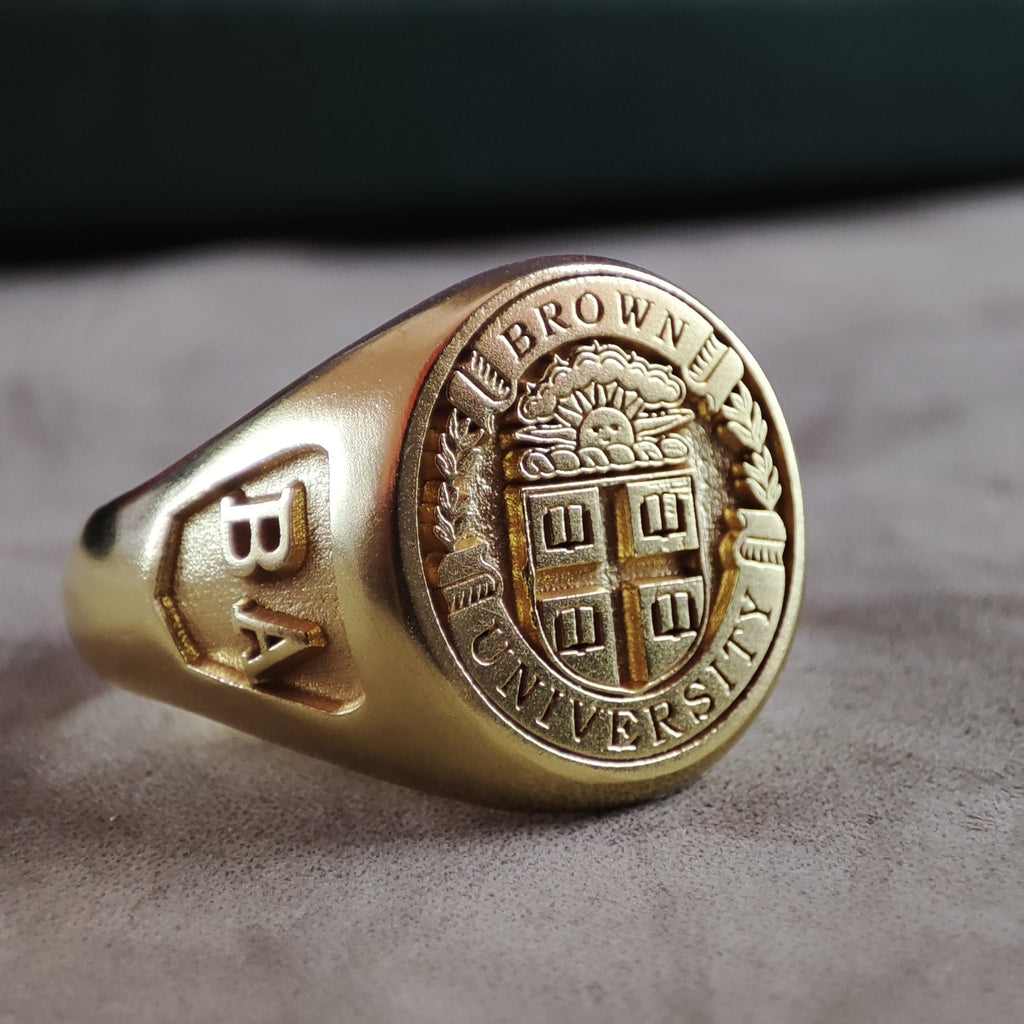 Custom Gold Vermeil University Class Ring