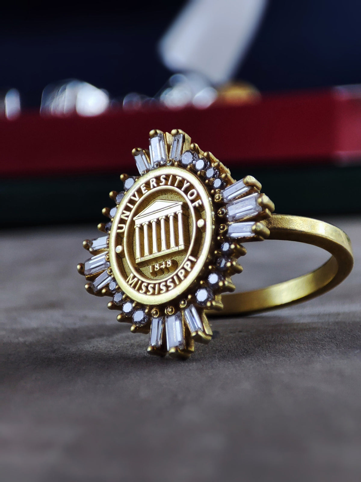 Gold Plated College Ring • Custom Graduation Gift, University Signet