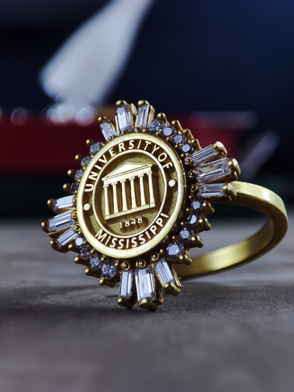 Gold Plated College Ring • Custom Graduation Gift, University Signet