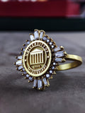 Gold Plated College Ring • Custom Graduation Gift, University Signet