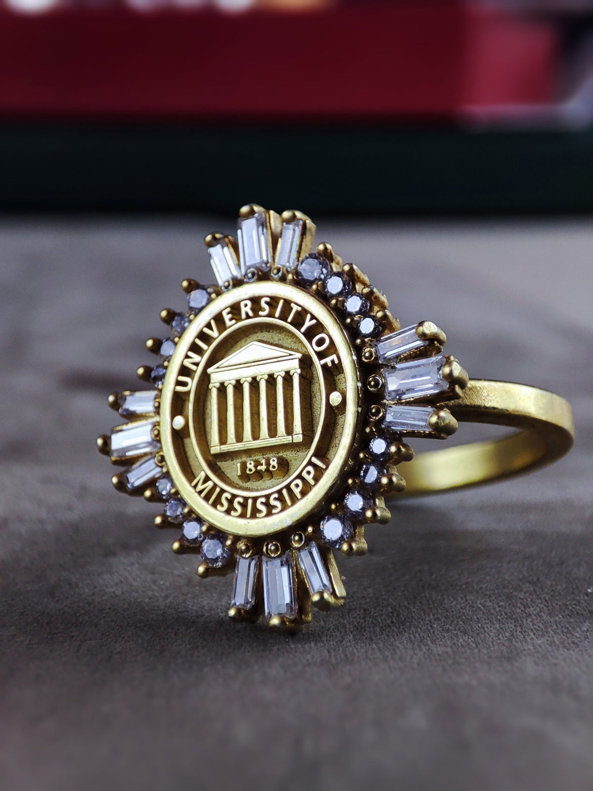 Gold Plated College Ring • Custom Graduation Gift, University Signet