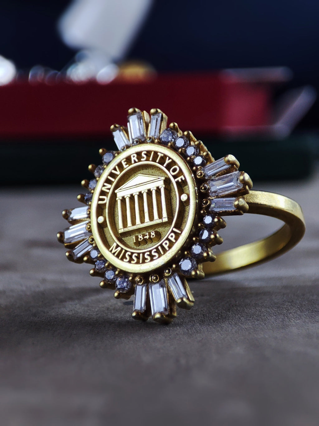 Gold Plated College Ring • Custom Graduation Gift, University Signet