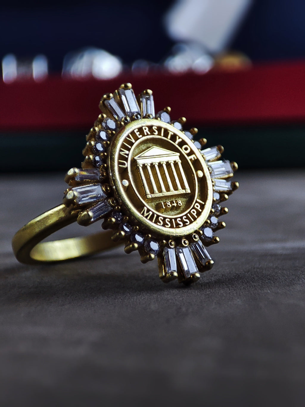 Gold Plated College Ring • Custom Graduation Gift, University Signet