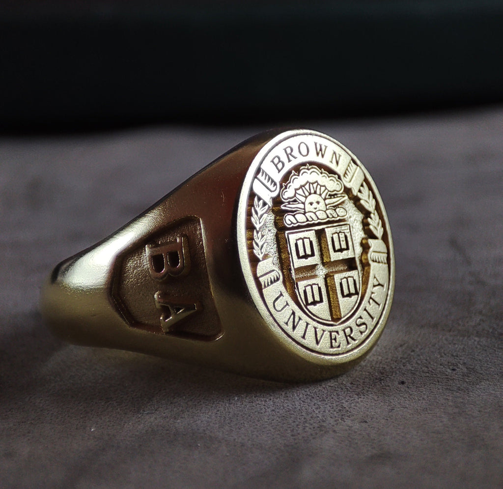 Custom Gold Vermeil University Class Ring