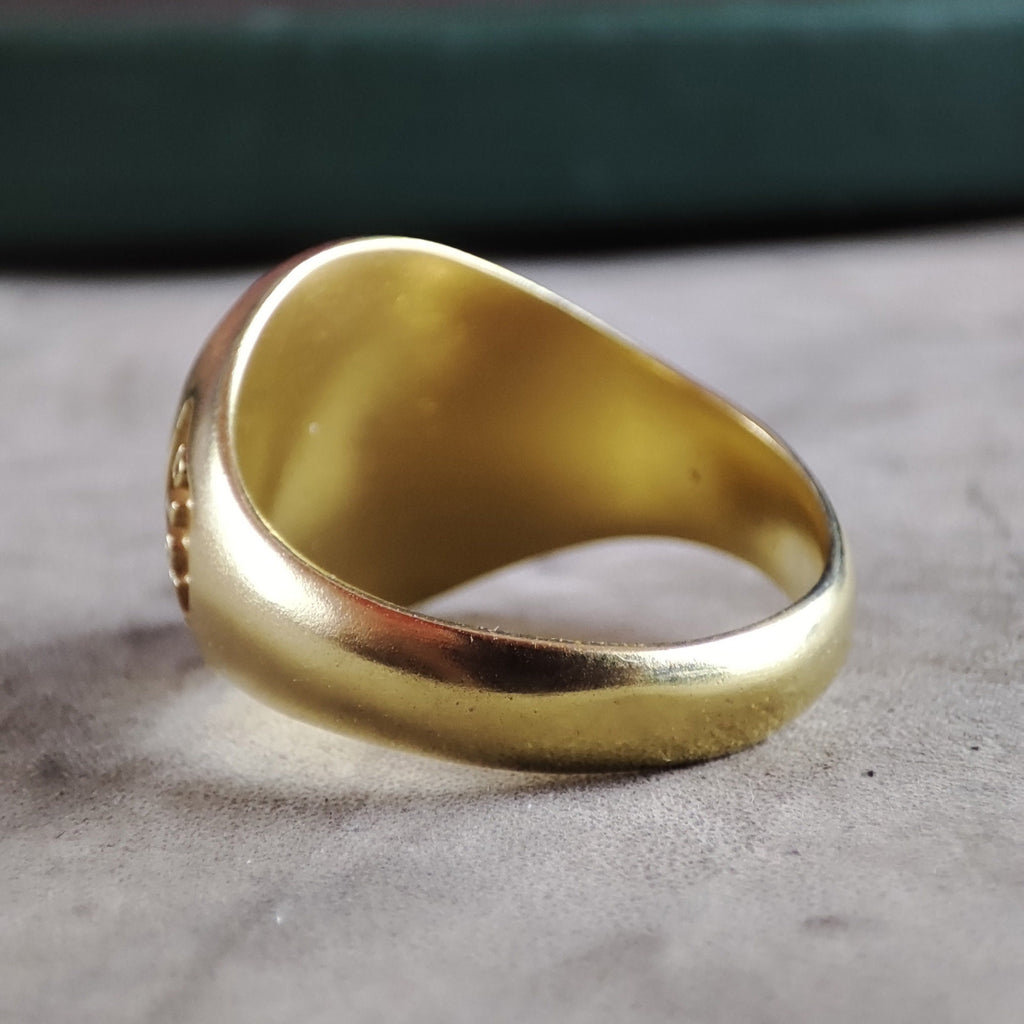 Custom Gold Vermeil University Class Ring