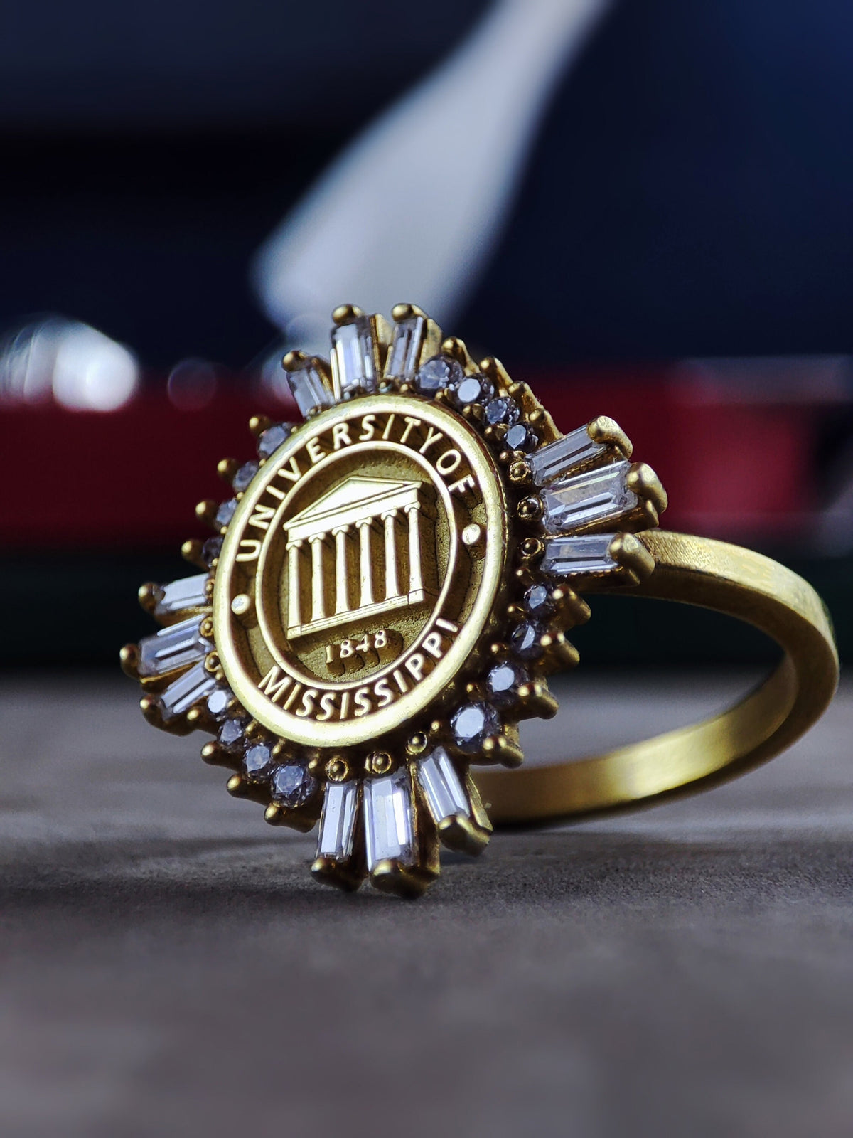 Gold Plated College Ring • Custom Graduation Gift, University Signet