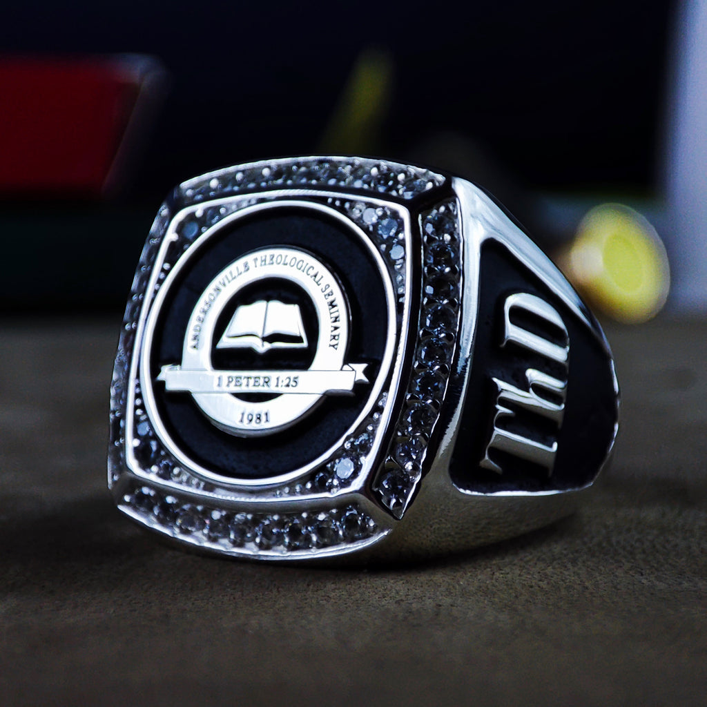 Custom University Ring – Personalized Graduation Jewelry, Sterling Silver