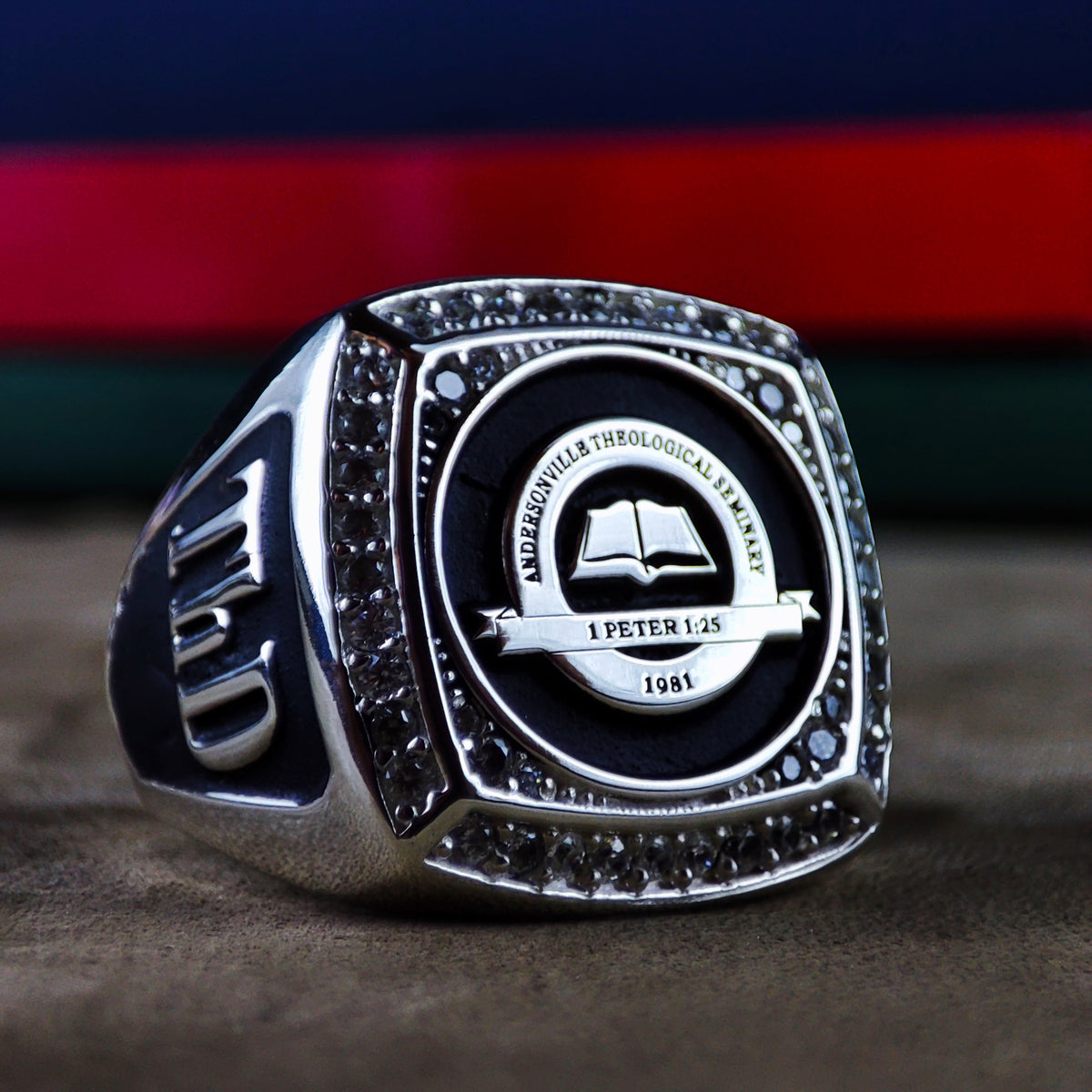 Custom University Ring – Personalized Graduation Jewelry, Sterling Silver