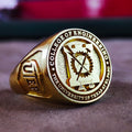 Custom Gold Vermeil University Signet Ring, Personalized Graduation Keepsake