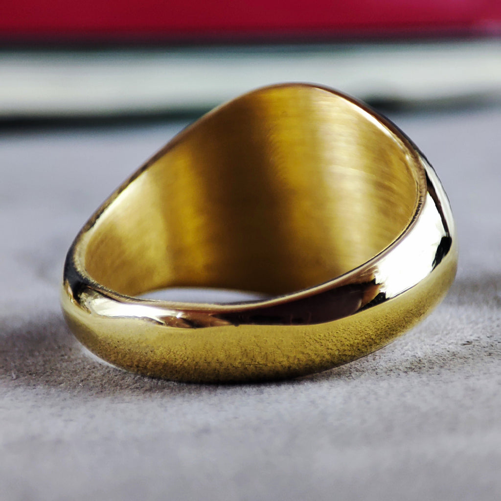 Freemason Signet Ring, Square & Compass Emblem, Sterling Silver or Gold, Handcrafted Lodge Gift