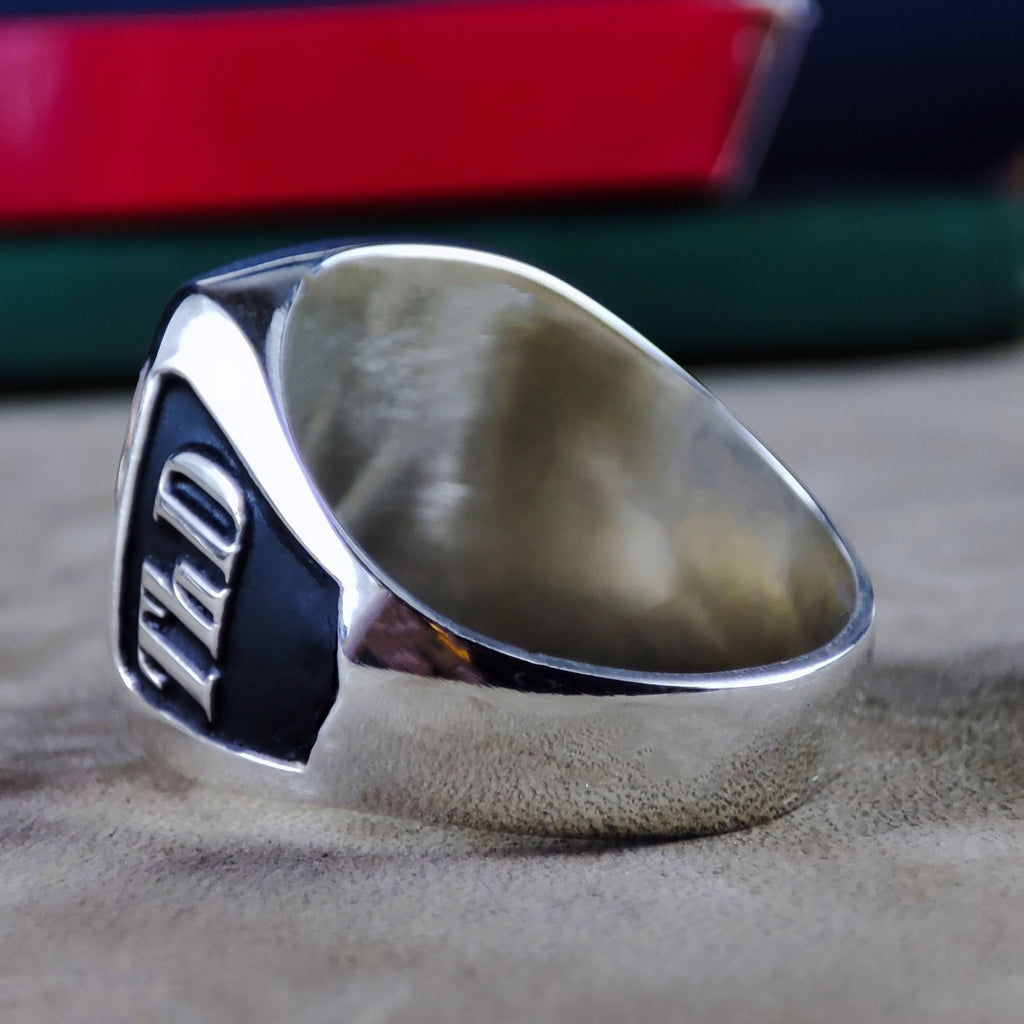 Custom University Ring – Personalized Graduation Jewelry, Sterling Silver