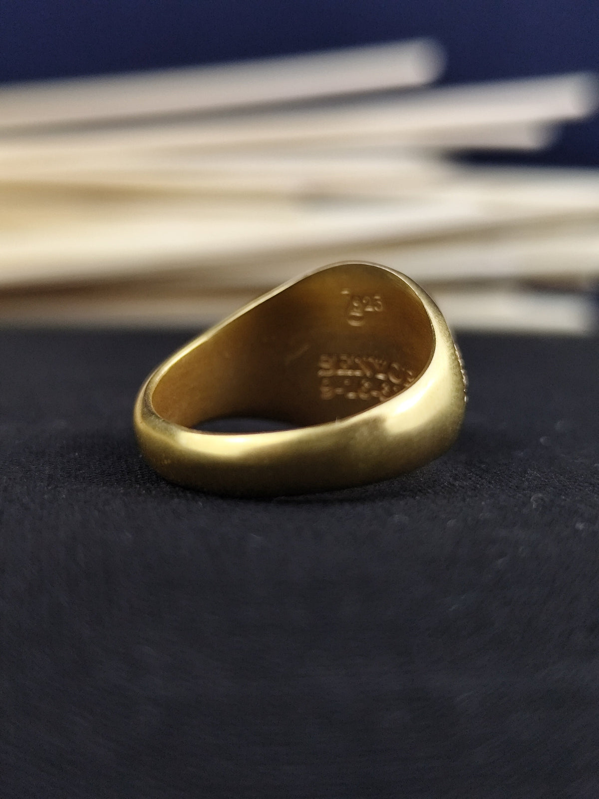 Gold Vermeil Masonic Signet Ring, Square Compass G Jewelry, Men's Lodge Gift