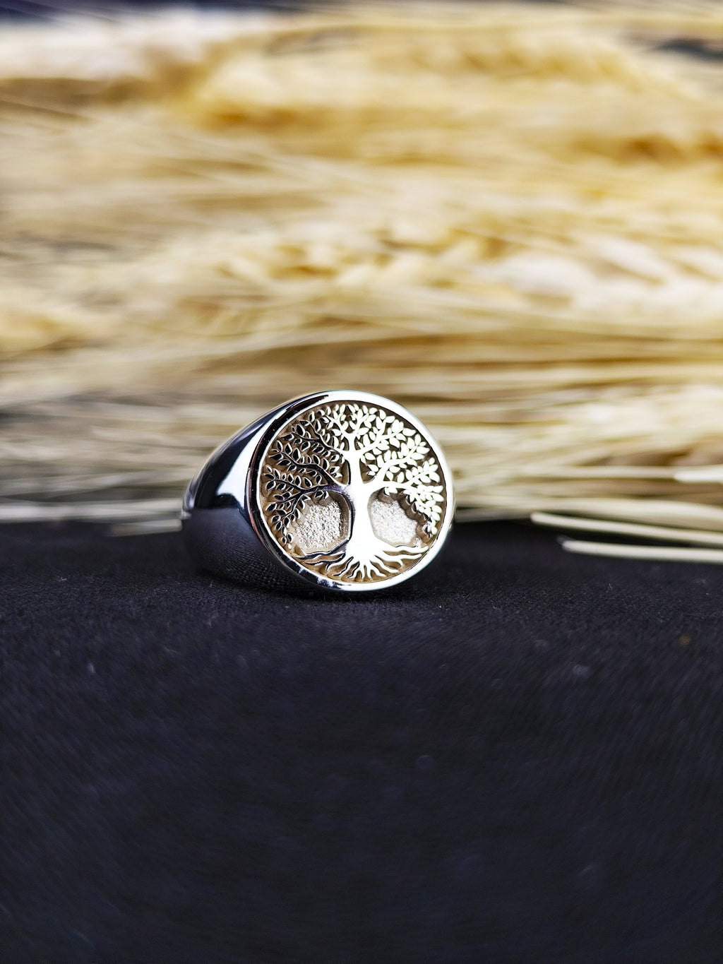 Tree of Life Signet Ring, Sterling Silver Spiritual Nature Symbol Jewelry, Meaningful Gift