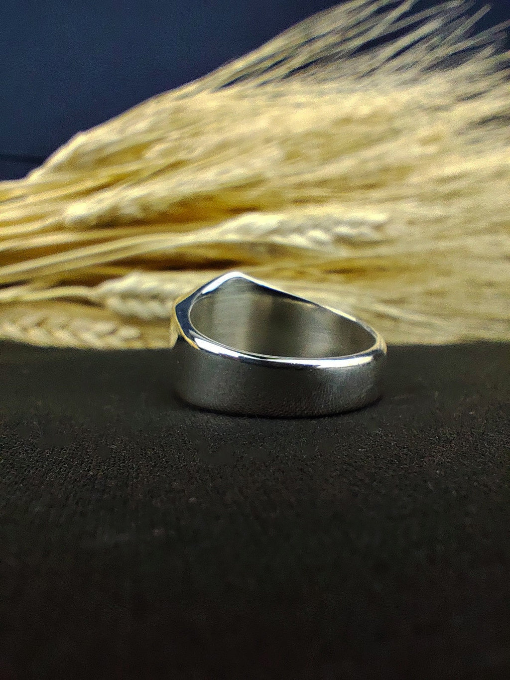Sterling Silver Masonic Signet Ring, Freemason Square and Compass Ring for Men