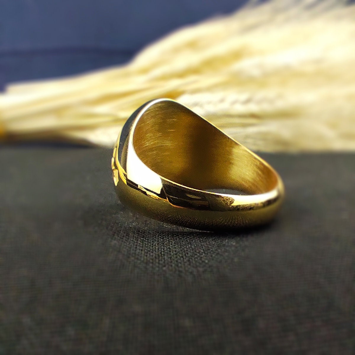 Virgin Mary Signet Ring, Catholic Jewelry, Sterling Silver or Gold Christian Gift