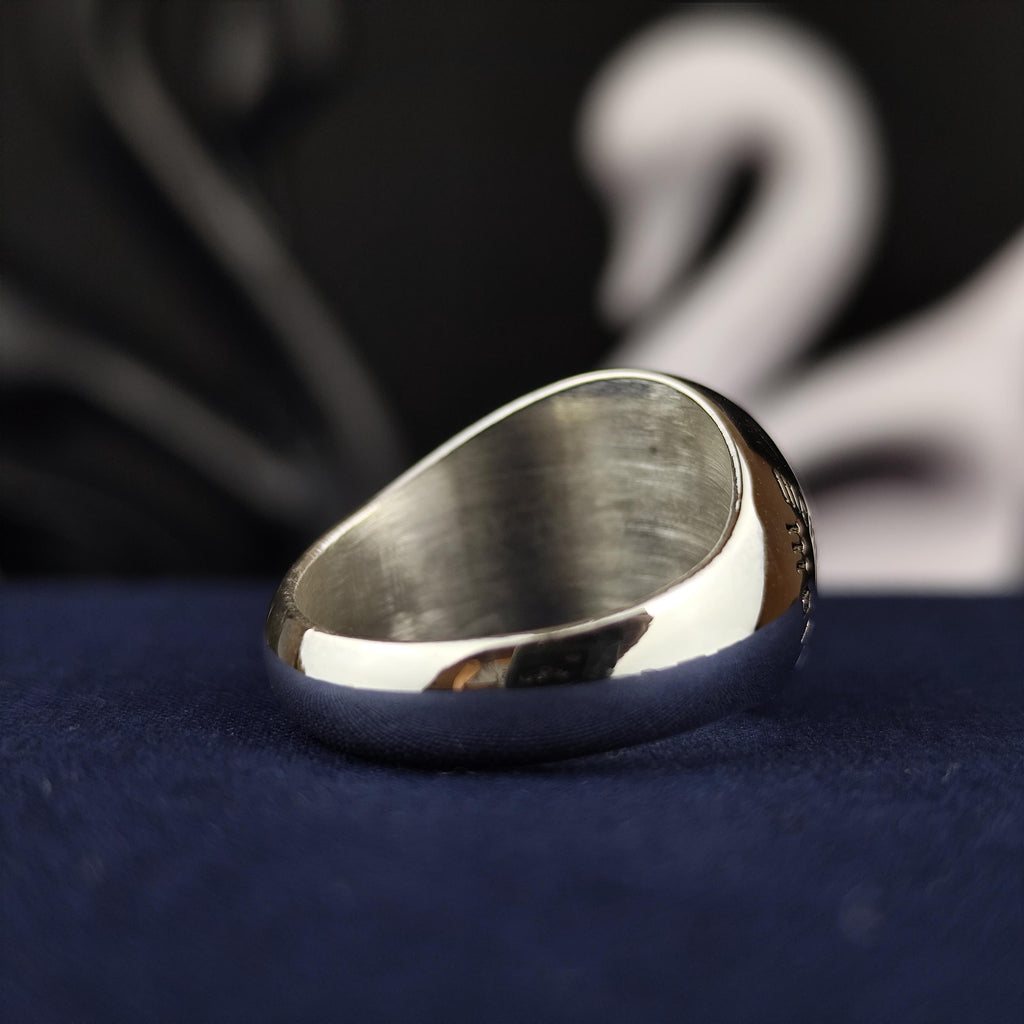 Memento Mori Skull Ring: Personalized Gothic Sterling Silver Jewelry