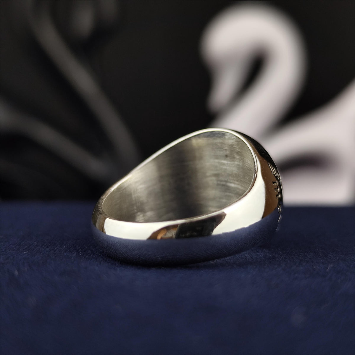 Memento Mori Skull Ring: Personalized Gothic Sterling Silver Jewelry