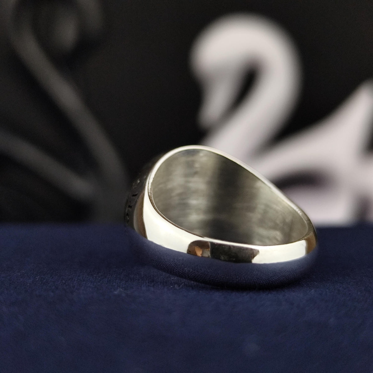 Memento Mori Skull Ring: Personalized Gothic Sterling Silver Jewelry