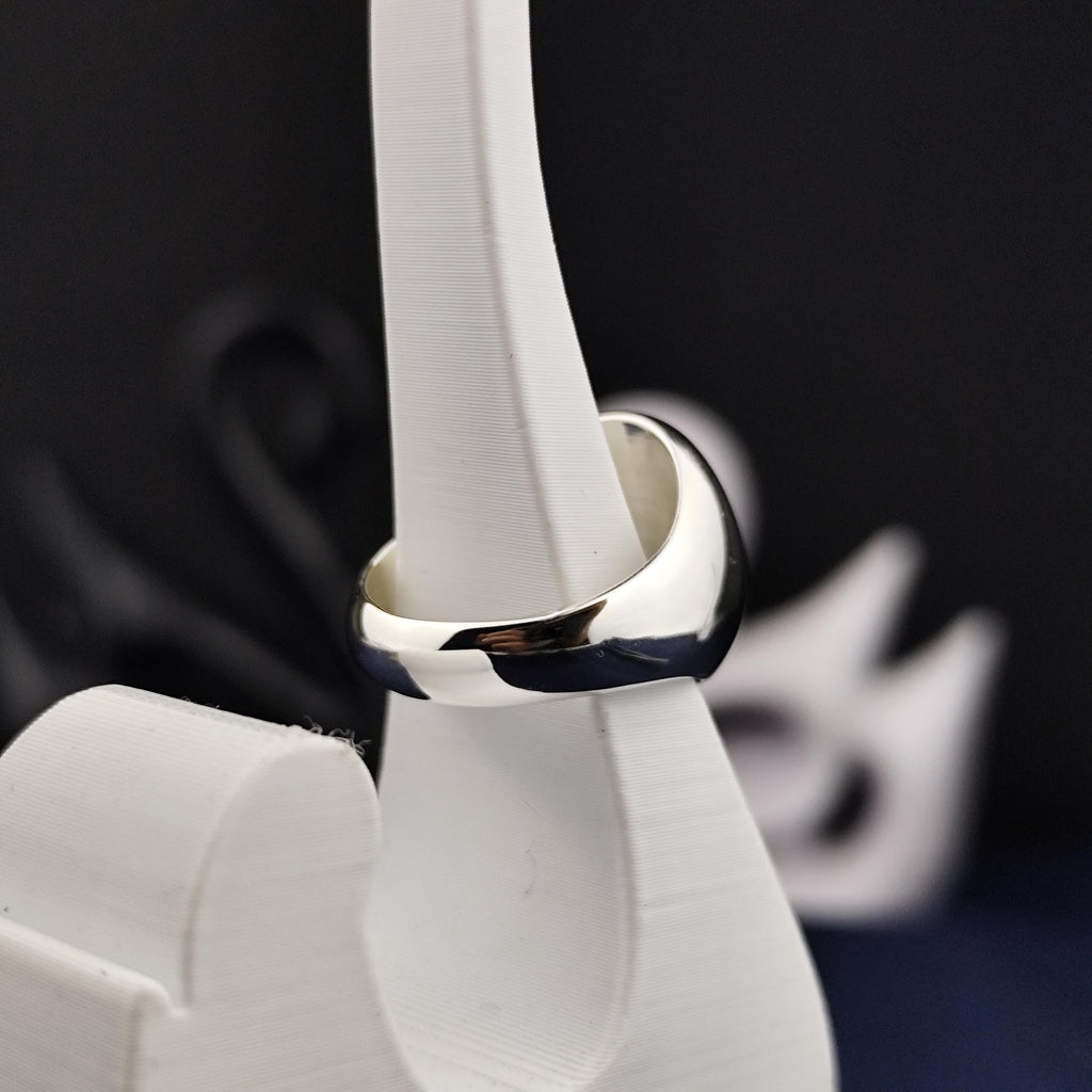 Custom Oval Signet Ring, Sterling Silver or Solid Gold, Personalized Engraved Initial Ring