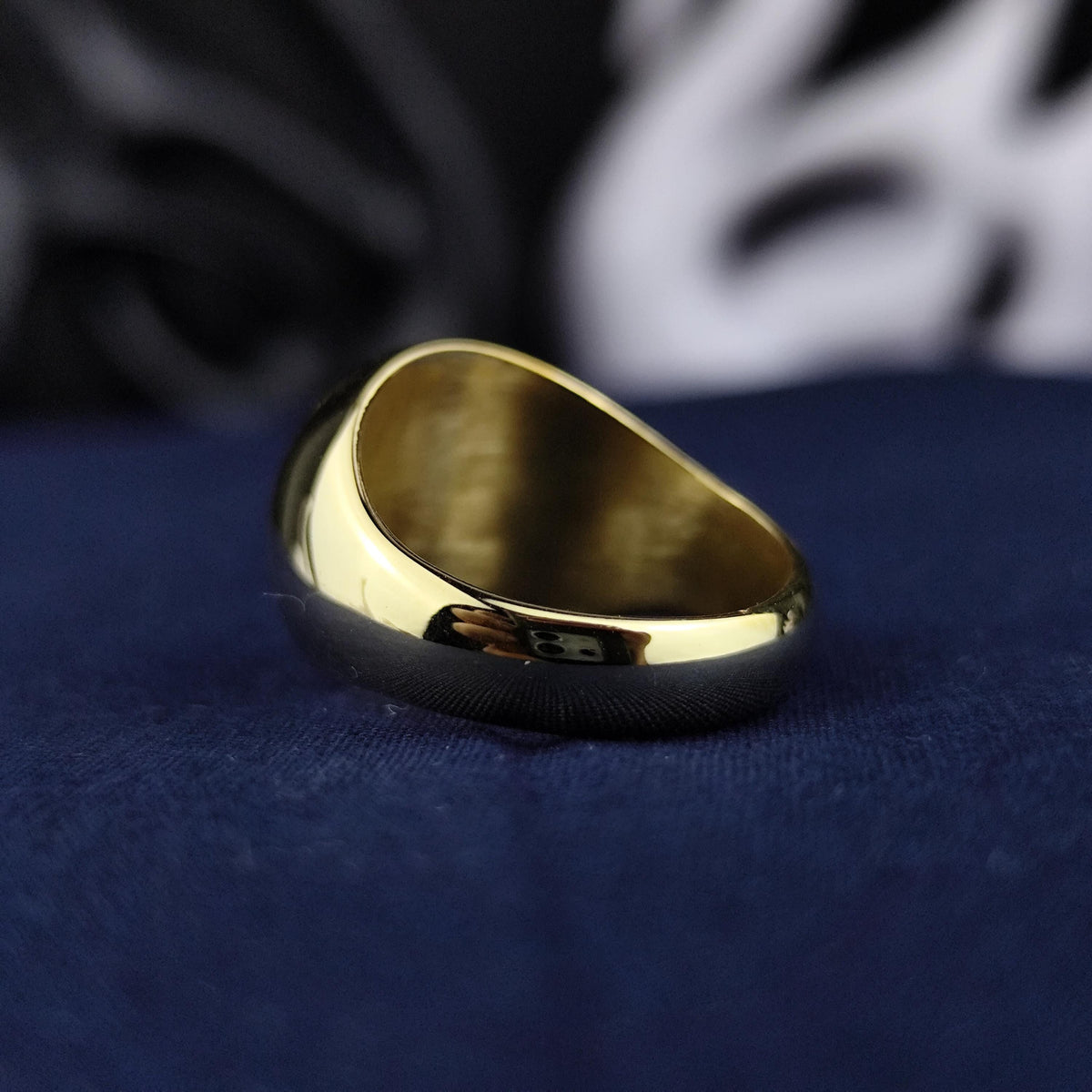 Gold Plated Masonic Signet Ring, Freemason Compass and G Symbol Jewelry, Mens Lodge Gift