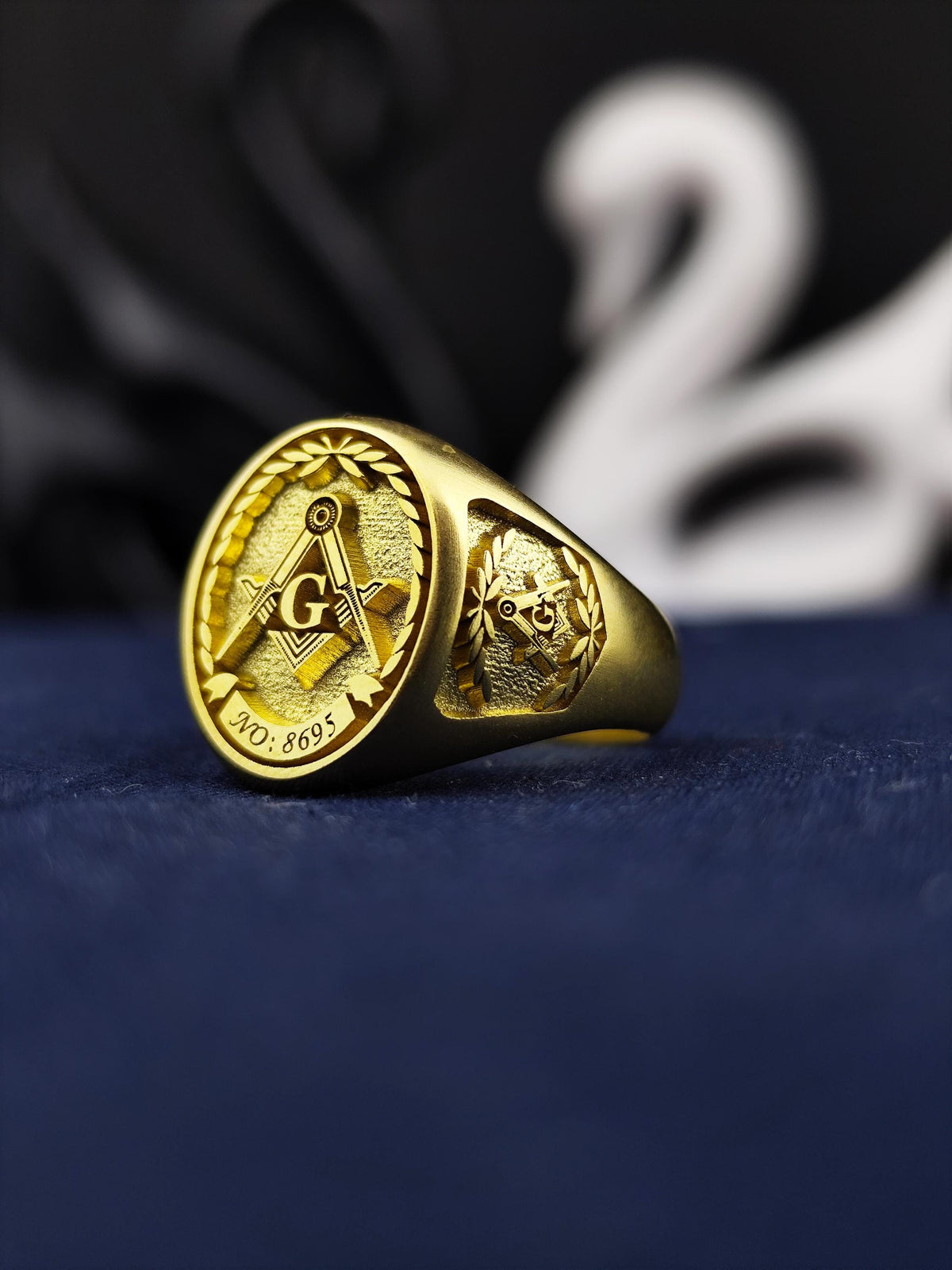 Vermeil Freemason Ring: Custom Engraved Masonic Signet