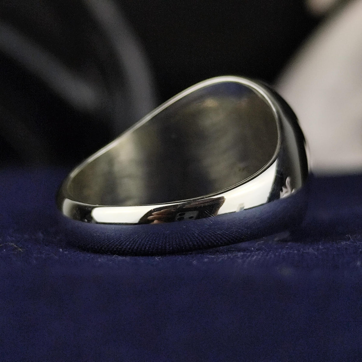 Custom Family Crest Ring, Black Enamel Coat of Arms Signet, Heirloom Gift