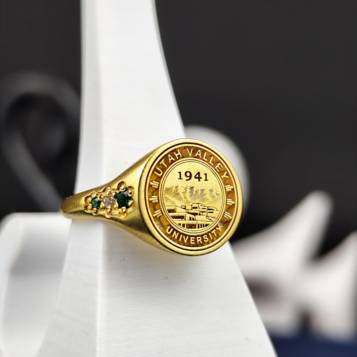 Vermeil University Ring - Custom Stone Graduation Jewelry