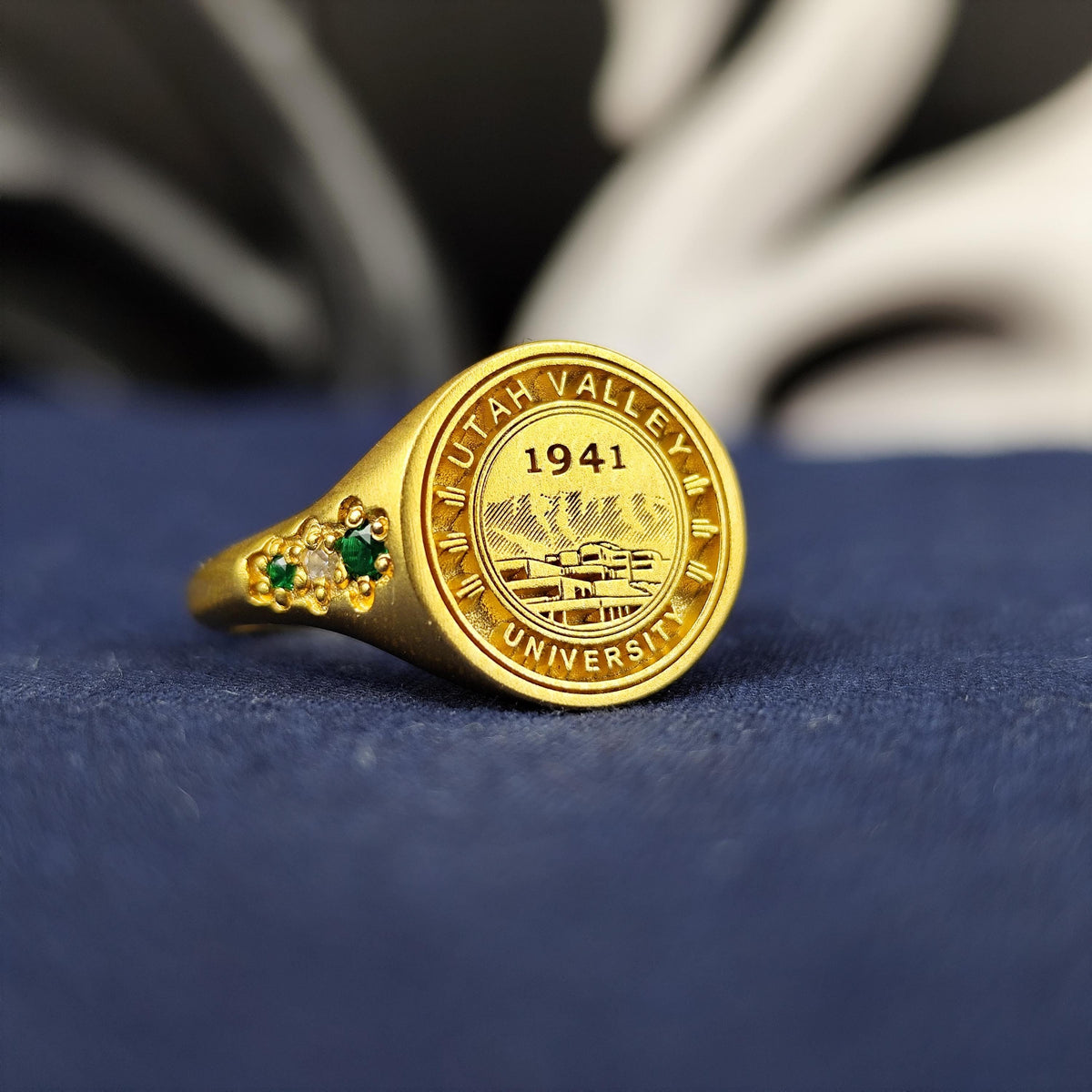 Vermeil University Ring - Custom Stone Graduation Jewelry