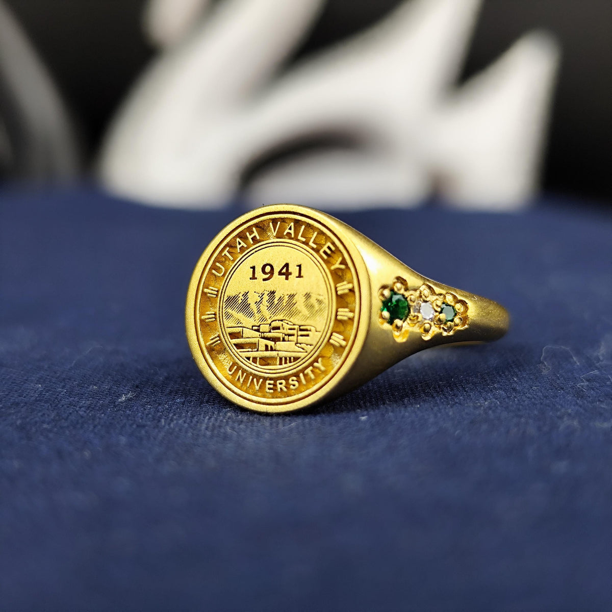 Vermeil University Ring - Custom Stone Graduation Jewelry