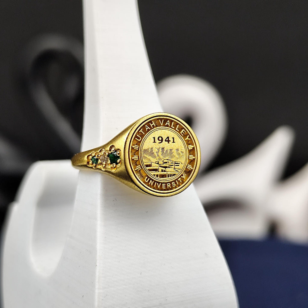 Vermeil University Ring - Custom Stone Graduation Jewelry