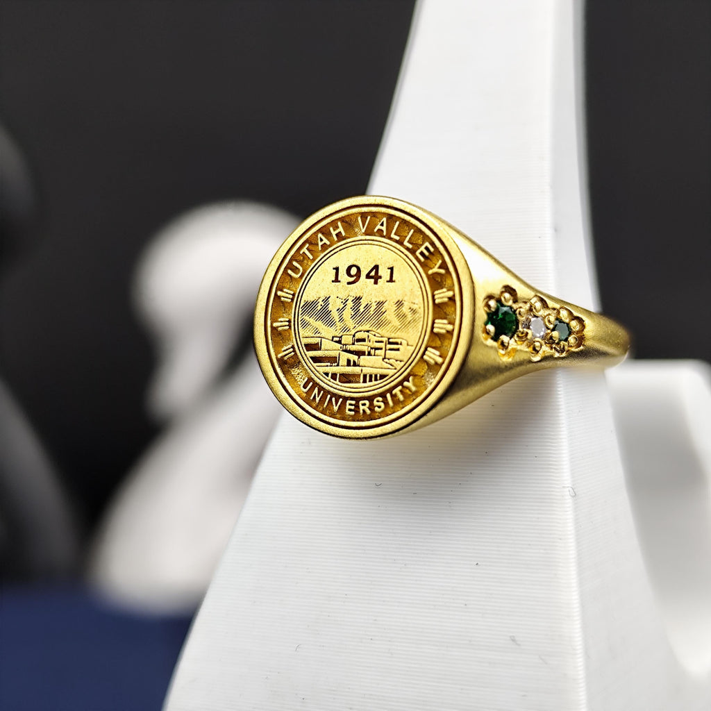 Vermeil University Ring - Custom Stone Graduation Jewelry