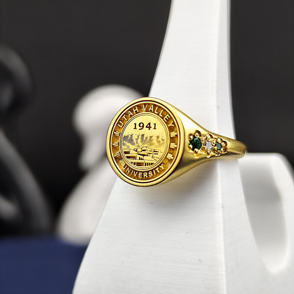 Vermeil University Ring - Custom Stone Graduation Jewelry