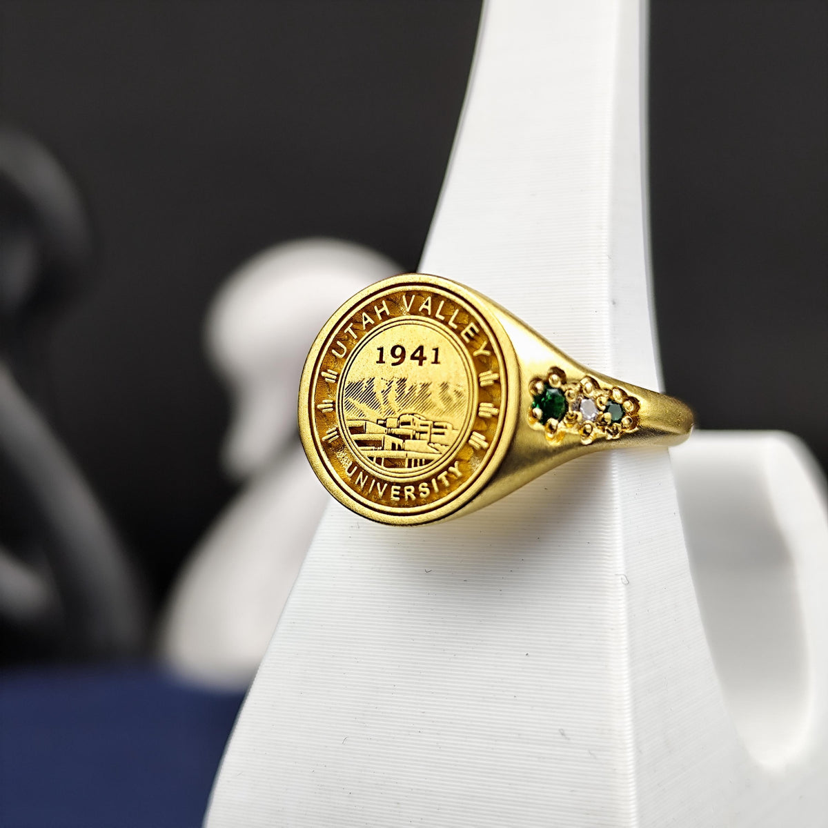 Vermeil University Ring - Custom Stone Graduation Jewelry