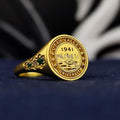 Vermeil University Ring - Custom Stone Graduation Jewelry