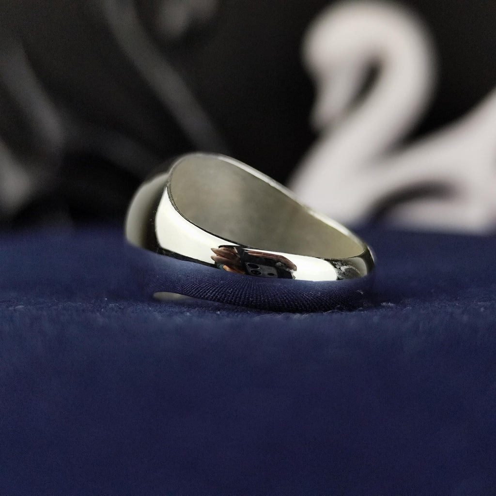 Cross Signet Ring for Men, Sterling Silver Christian Faith Jewelry Gift